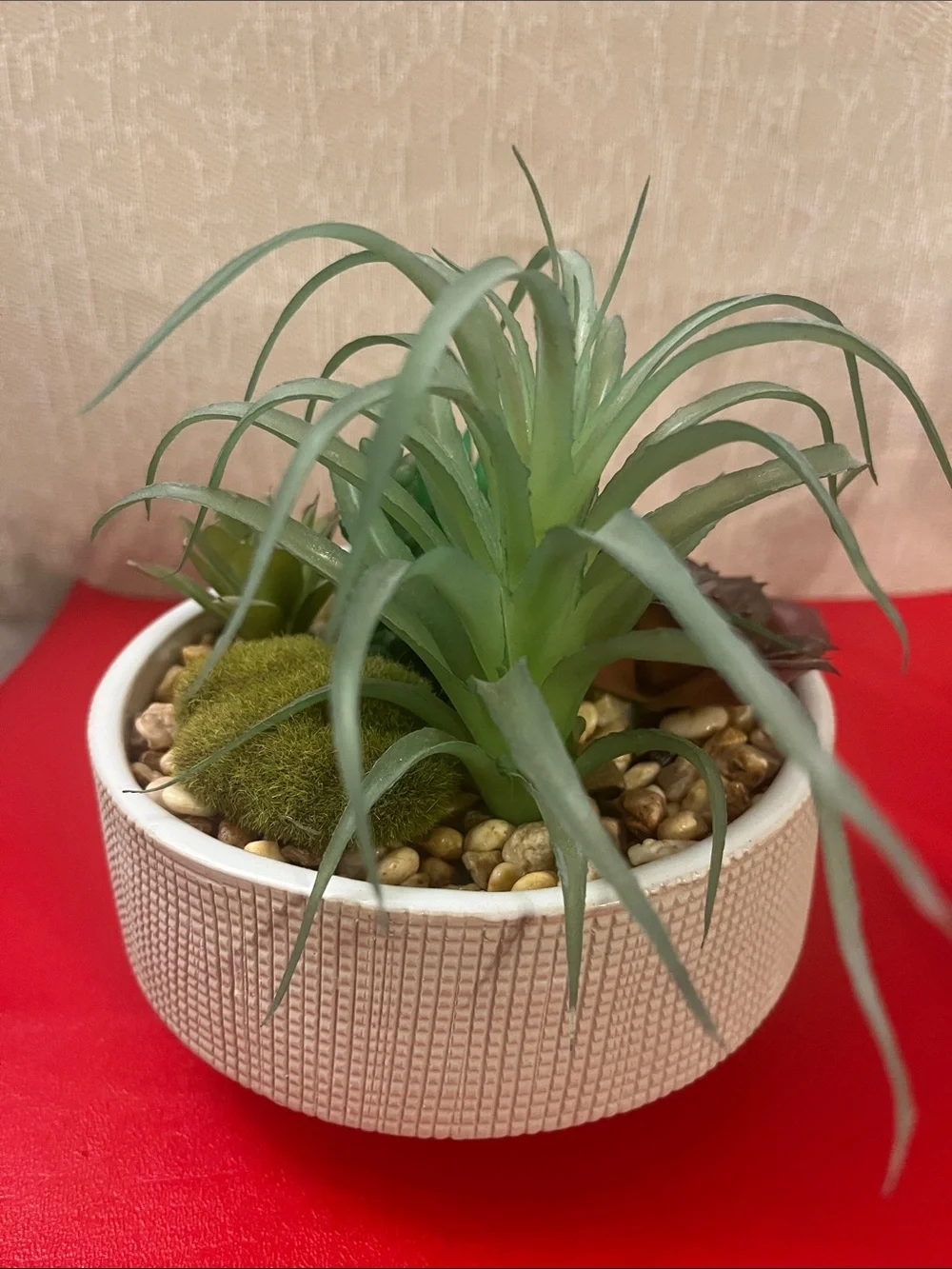 Large Assorted Artificial Multicolor Succulents in Ceramic Planter